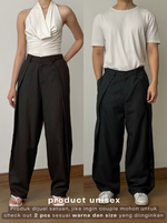 Load image into Gallery viewer, Kadaka Nusa Trousers | Unisex Striped Barrel Pants | Celana Panjang Unisex | Modern Heritage Collection B-0235
