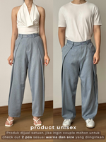 Load image into Gallery viewer, Kadaka Nusa Trousers | Unisex Striped Barrel Pants | Celana Panjang Unisex | Modern Heritage Collection B-0235
