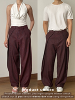 Load image into Gallery viewer, Kadaka Nusa Trousers | Unisex Striped Barrel Pants | Celana Panjang Unisex | Modern Heritage Collection B-0235
