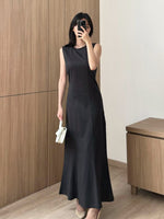 Load image into Gallery viewer, Kadaka D-0251 Maxi Dress with Adjustable Waist | Dress Panjang Wanita Serut
