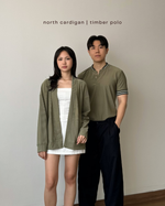 Muat gambar ke penampil Galeri, Kadaka Alpine Collection | Knit Outer Cardigan and Polo Shirt | Couple Outfit | Aspen, Timber, North
