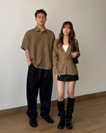 Load image into Gallery viewer, Kadaka Out for Coffee Collection | Women Blazer and Men Boxy Shirt | Couple Oufit | Latte, Mocha
