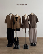 Load image into Gallery viewer, Kadaka Out for Coffee Collection | Women Blazer and Men Boxy Shirt | Couple Oufit | Latte, Mocha
