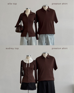 Muat gambar ke penampil Galeri, Kadaka Pleated Pairs Collection | Fitted Cardigan, Shirt and Polo Shirt Men Pleats | Couple Outfit | Audrey, Elle, Preston
