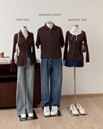 Muat gambar ke penampil Galeri, Kadaka Pleated Pairs Collection | Fitted Cardigan, Shirt and Polo Shirt Men Pleats | Couple Outfit | Audrey, Elle, Preston
