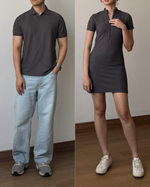 Load image into Gallery viewer, Kadaka Weekend Collection | Bodycon Knit Dress and Polo Shirt Men | Couple Outfit | Zoe, Owen
