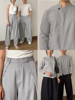 Load image into Gallery viewer, Kadaka Modern Heritage Collection | Striped Modern Beskap and Barrel Pants | Couple Outfit | Raina, Arka, Nusa
