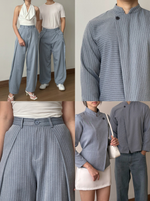 Load image into Gallery viewer, Kadaka Modern Heritage Collection | Striped Modern Beskap and Barrel Pants | Couple Outfit | Raina, Arka, Nusa

