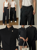 Load image into Gallery viewer, Kadaka Modern Heritage Collection | Striped Modern Beskap and Barrel Pants | Couple Outfit | Raina, Arka, Nusa
