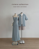 Load image into Gallery viewer, Kadaka Riviera Collection | Maxi Dress and Men Shirt | Couple Outfit | Sol, Coast
