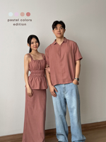 Load image into Gallery viewer, Kadaka Cloud Nine Collection (1) | Airflow Linen Top Blouse Skirt and Shirt | Couple Outfit | Mist, Feather, Whisper, Dream, Breeze
