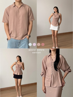 Load image into Gallery viewer, Kadaka Cloud Nine Collection (1) | Airflow Linen Top Blouse Skirt and Shirt | Couple Outfit | Mist, Feather, Whisper, Dream, Breeze
