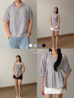Load image into Gallery viewer, Kadaka Cloud Nine Collection (2) | Airflow Linen Top Blouse Skirt and Shirt | Couple Outfit | Mist, Feather, Whisper, Dream, Breeze
