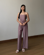 Load image into Gallery viewer, Kadaka Pleats Please Collection | Tanktop One Shoulder Top and Cullote Pleats | Matching Outfit | Maren, Liora, Elise
