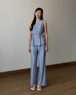 Load image into Gallery viewer, Kadaka Pleats Please Collection | Tanktop One Shoulder Top and Cullote Pleats | Matching Outfit | Maren, Liora, Elise
