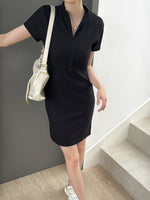 Muat gambar ke penampil Galeri, Kadaka D-0196 Bodycon Zipper Knit Dress
