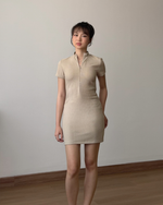 Muat gambar ke penampil Galeri, Kadaka Zoe Dress | Bodycon Zipper Knit Dress | Dress Wanita detail Zipper | Weekend Collection D-0196
