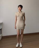 Load image into Gallery viewer, Kadaka Weekend Collection | Bodycon Knit Dress and Polo Shirt Men | Couple Outfit | Zoe, Owen
