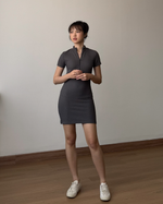 Load image into Gallery viewer, Kadaka Weekend Collection | Bodycon Knit Dress and Polo Shirt Men | Couple Outfit | Zoe, Owen
