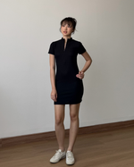 Muat gambar ke penampil Galeri, Kadaka Zoe Dress | Bodycon Zipper Knit Dress | Dress Wanita detail Zipper | Weekend Collection D-0196

