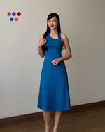 Muat gambar ke penampil Galeri, Kadaka Maeve Dress | Midi Party Dress Halter Neck | Backless Baju Pesta Wanita | D-0219
