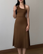 Load image into Gallery viewer, Kadaka D-0219 Midi Party Dress Halter Neck Backless Baju Pesta Wanita
