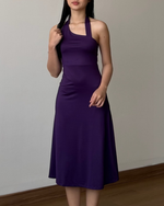Load image into Gallery viewer, Kadaka D-0219 Midi Party Dress Halter Neck Backless Baju Pesta Wanita
