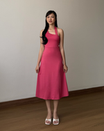 Load image into Gallery viewer, Kadaka D-0219 Midi Party Dress Halter Neck Backless Baju Pesta Wanita
