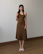 Load image into Gallery viewer, Kadaka D-0219 Midi Party Dress Halter Neck Backless Baju Pesta Wanita
