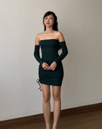 Muat gambar ke penampil Galeri, Kadaka Aria Dress | Bodycon Scrunch Tube Dress | Kemben Long Sleeves | D-0220
