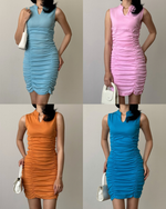 Muat gambar ke penampil Galeri, Kadaka Vivian Dress | Mini Bodycon Scrunch Cheongsam Dress CNY Imlek | D-0228
