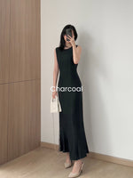 Load image into Gallery viewer, Kadaka D-0246 Maxi Dress Linen with Adjustable Waist | Dress Panjang Wanita
