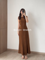 Load image into Gallery viewer, Kadaka D-0246 Maxi Dress Linen with Adjustable Waist | Dress Panjang Wanita
