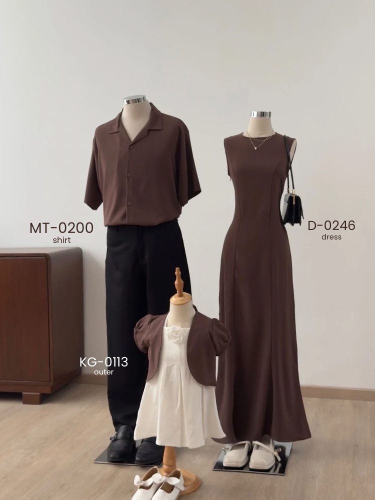 Kadaka D-0246 Maxi Dress Linen with Adjustable Waist | Dress Panjang Wanita