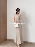 Load image into Gallery viewer, Kadaka D-0246 Maxi Dress Linen with Adjustable Waist | Dress Panjang Wanita
