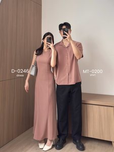 Kadaka D-0246 Maxi Dress Linen with Adjustable Waist | Dress Panjang Wanita