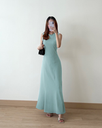 Load image into Gallery viewer, Kadaka D-0251 Maxi Dress with Adjustable Waist | Dress Panjang Wanita Serut
