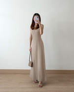 Load image into Gallery viewer, Kadaka D-0251 Maxi Dress with Adjustable Waist | Dress Panjang Wanita Serut
