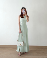 Load image into Gallery viewer, Kadaka D-0251 Maxi Dress with Adjustable Waist | Dress Panjang Wanita Serut
