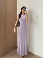 Load image into Gallery viewer, Kadaka D-0251 Maxi Dress with Adjustable Waist | Dress Panjang Wanita Serut
