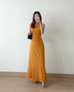 Load image into Gallery viewer, Kadaka D-0251 Maxi Dress with Adjustable Waist | Dress Panjang Wanita Serut
