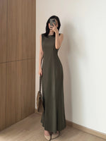 Load image into Gallery viewer, Kadaka D-0251 Maxi Dress with Adjustable Waist | Dress Panjang Wanita Serut
