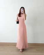 Load image into Gallery viewer, Kadaka D-0251 Maxi Dress with Adjustable Waist | Dress Panjang Wanita Serut
