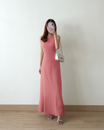 Load image into Gallery viewer, Kadaka D-0251 Maxi Dress with Adjustable Waist | Dress Panjang Wanita Serut
