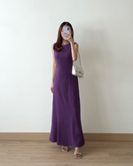 Load image into Gallery viewer, Kadaka D-0251 Maxi Dress with Adjustable Waist | Dress Panjang Wanita Serut
