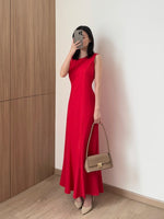 Load image into Gallery viewer, Kadaka D-0251 Maxi Dress with Adjustable Waist | Dress Panjang Wanita Serut
