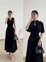 Muat gambar ke penampil Galeri, Kadaka Couple Group Family Outfit | Maxi Square and Vneck Dress Cape Outer | The Classic Charm Collection (2)
