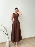 Load image into Gallery viewer, Kadaka D-0253 Long Vneck Dress | Dress Panjang Wanita
