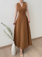 Load image into Gallery viewer, Kadaka D-0253 Long Vneck Dress | Dress Panjang Wanita
