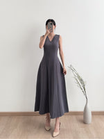 Load image into Gallery viewer, Kadaka D-0253 Long Vneck Dress | Dress Panjang Wanita
